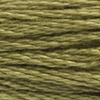 DMC 117-3012 Six Strand Embroidery Cotton Floss, Medium Khaki Green, 8.7-Yard