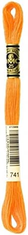 DMC Stranded Cotton Embroidery Thread 741 - per Skein