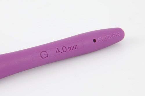 Clover 1045/G Purple Amour Crochet Hook, Size G, 4.0mm