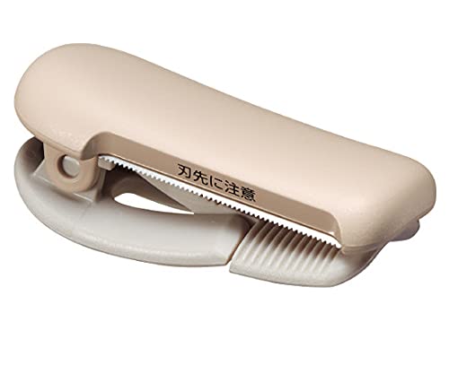 KOKUYO Washi Tape Cutter, Masking Tape Dispenser, Mini Portable Light Cutting, Clip Type (20-25mm, Pastel Brown)
