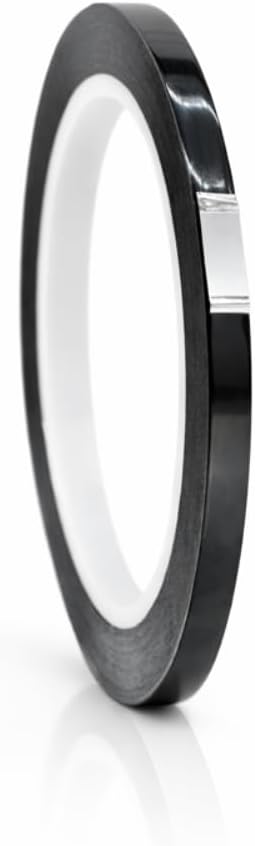 WOD Tape MPFT2 Black Metalized Polyester Mylar Film Tape, 1/4 inch x 72 yds, Vibrant Mirror Black, Decor, Graphic Arts, Car & Boat Trim