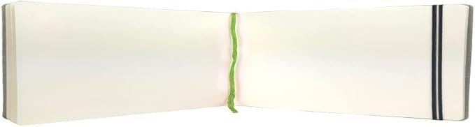 Handbook Journal Co. Watercolor Sketchbook - Pocket Panorama 3.5 x 8.25 in. 140 lb/ 300 gsm Cold Press Paper - European Linen-Bound Hardcover, 30 Acid-Free Sheets (60 Pages) Pocket and Elastic Closure