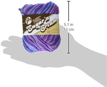 Lily Sugar 'N Cream The Original Ombre Yarn, 2oz, Gauge 4 Medium, 100% Cotton, Jewels - Machine Wash & Dry