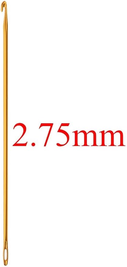 MauSong 3 Pieces Aluminum Tunisian Afghan Crochet Hook Knit Needle Hand Weaving Knitting Tool DIY