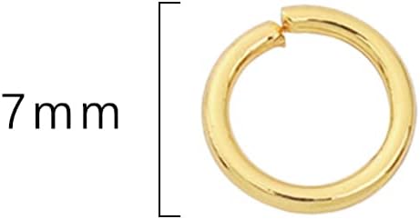 14K Gold Plated Jump Rings Non Tarnish 7mm 300pcs for Jewelry Making Findings