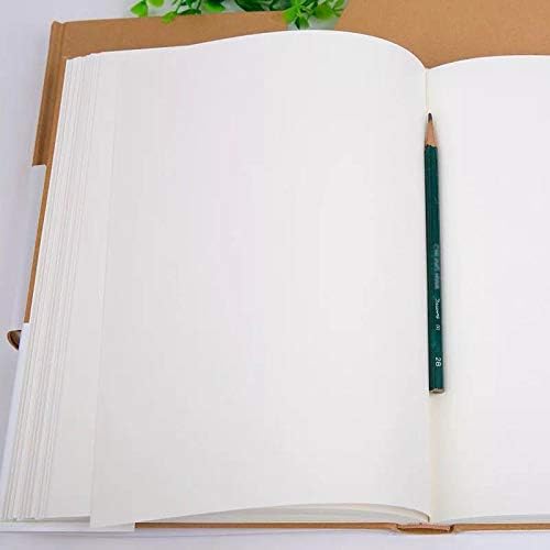 5.5x8.25 Sketch Book, Pack of 2, 240 Sheets (100gsm), Hardcover Bound Sketch Notebook, 120 Sheets Each, Acid Free Blank Drawing Paper, Ideal for Kids & Adults, Kraft Cover