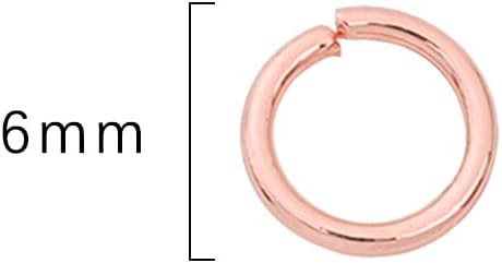 Rose Gold Plated Jump Rings Non Tarnish 6mm 400pcs for Jewelry Making Findings