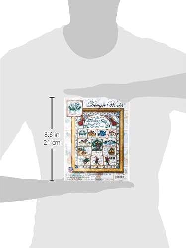 Design Works Crafts 5435 12 Days of Christmas Counted Cross Stitch Kit, 14 by 18" , White