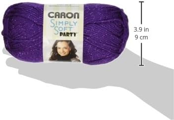Caron H97PAR0006 Simply Soft Party Yarn - -4 Medium Worsted Gauge - 3 oz - Purple - For Crochet, Knitting & Crafting