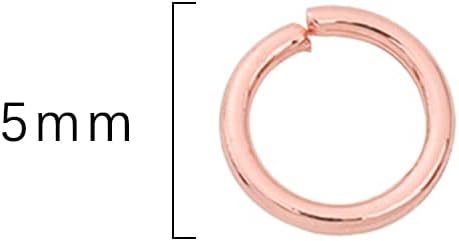 Rose Gold Plated Jump Rings Non Tarnish 5mm 400pcs for Jewelry Making Findings