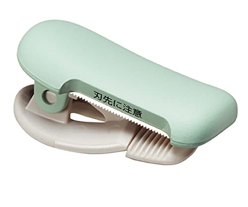 KOKUYO Washi Tape Cutter, Masking Tape Dispenser, Mini Portable Light Cutting, Clip Type (10-15mm, Pastel Green)