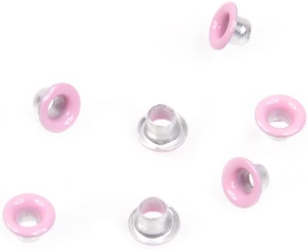 FoRapid 3mm/1/8" Aluminum Quicklet Eyelets-Scrapbooking/Birthday Wedding Baby Greeting Holiday Card/Paper Craft/Luggage Cruise Tag/DIY Album/Clothing etc-150 PCS (Pink)