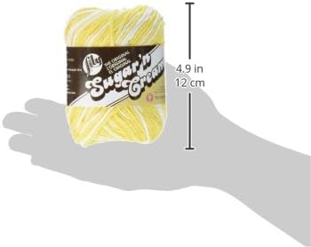 Lily Sugar 'N Cream The Original Ombre Yarn, 2oz, Gauge 4 Medium, 100% Cotton, Daisy - Machine Wash & Dry