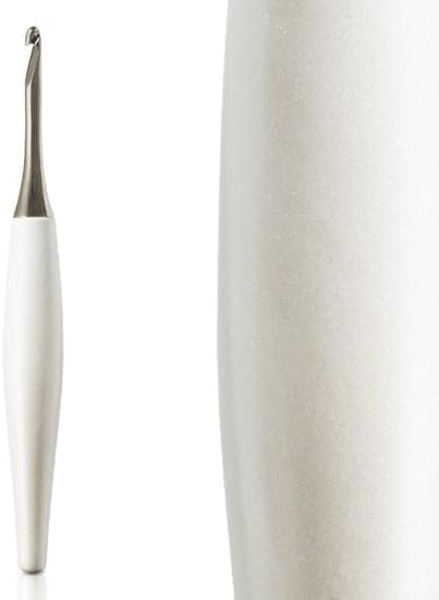 Furls Crochet Hook, Odyssey White, Nickel Plated Tip for Effortless Glide, Ergonomic Handle Crochet Hooks 7" (Odyssey - White, N - 9.00MM)