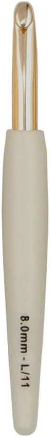 Knitter’s Pride Pearl Aluminum Crochet Hook – US Size L (8mm)