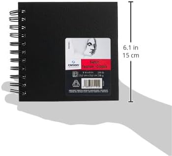 Canson Artist Series Sketchbook, Wirebound Journal, 6x6 inches, 160 Pages (65lb/96g) - Artist Paper for Adults and Students - Graphite, Charcoal, Pencil, Colored Pencil