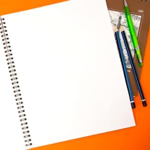 bazic products sketch pad, spiral sketchbook for artists & students, drawing pad with thick paper, sketching & drawing for kids, teens & adults, 30 sheets, 8.5" x 11", 1-pack