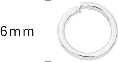 Silver Plated Jump Rings Non Tarnish 6mm 400pcs for Jewelry Making Findings