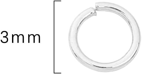 Silver Plated Jump Rings Non Tarnish 3mm 1200pcs for Jewelry Making Findings