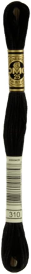 DMC Stranded Cotton Embroidery Thread 310 - per Skein