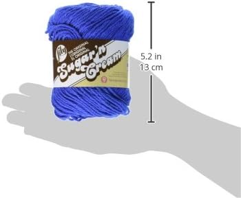 Lily Sugar 'N Cream The Original Solid Yarn, 2.5oz, Medium 4 Gauge, 100% Cotton - Blue - Machine Wash & Dry