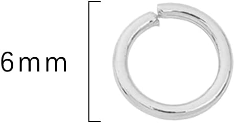 Platinum Plated Jump Rings Non Tarnish 6mm 400pcs for Jewelry Making Findings