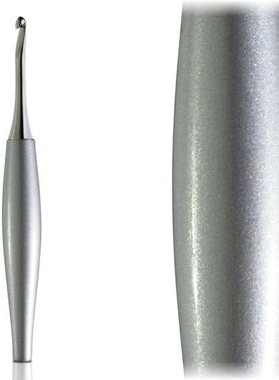 Furls Crochet Hook, Odyssey Silver, Nickel Plated Tip for Effortless Glide, Ergonomic Handle Crochet Hooks 7" (Odyssey Silver, I - 5.50MM)