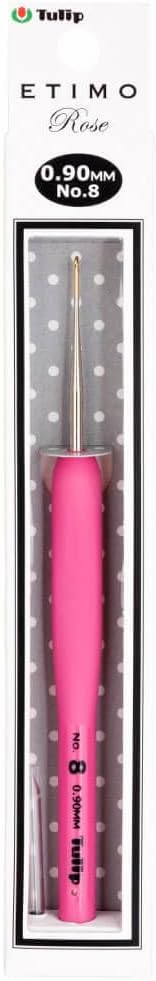 Tulip Needle Company TEL-08E Etimo Rose Steel Crochet Hook-Size 8/.9mm