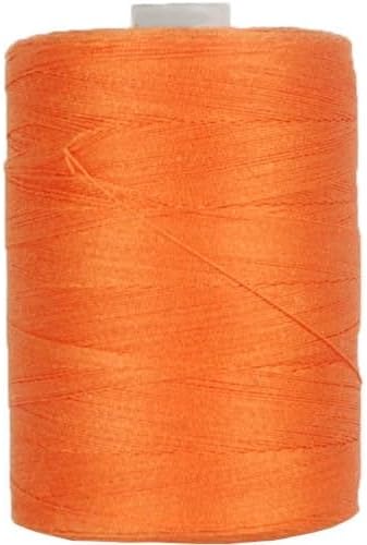 Threadart 100% Cotton Thread | for Quilting, Sewing, and Serging | 1000M Spools 50/3 Weight | Orange 109