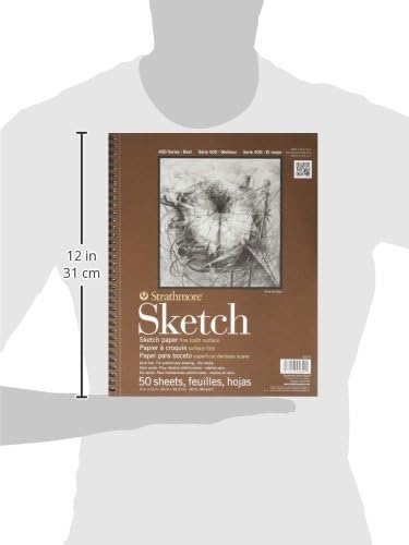Strathmore 400 Series Sketch Pad, 9x12 inch, 50 Sheets - Artist Sketchbook for Drawing, Illustration, Art Class Students