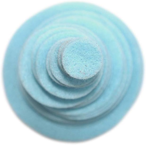 Playfully Ever After Light Blue Craft Felt Circles (Mixed Size Pack - 56pc)
