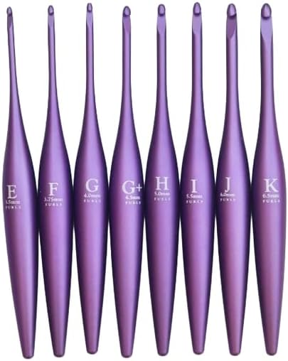 Furls Crochet Hook, Limited Edition Grape Streamline Metal, Ergonomic Handle Crochet Hooks 7" (Matte, G - 4.00MM)