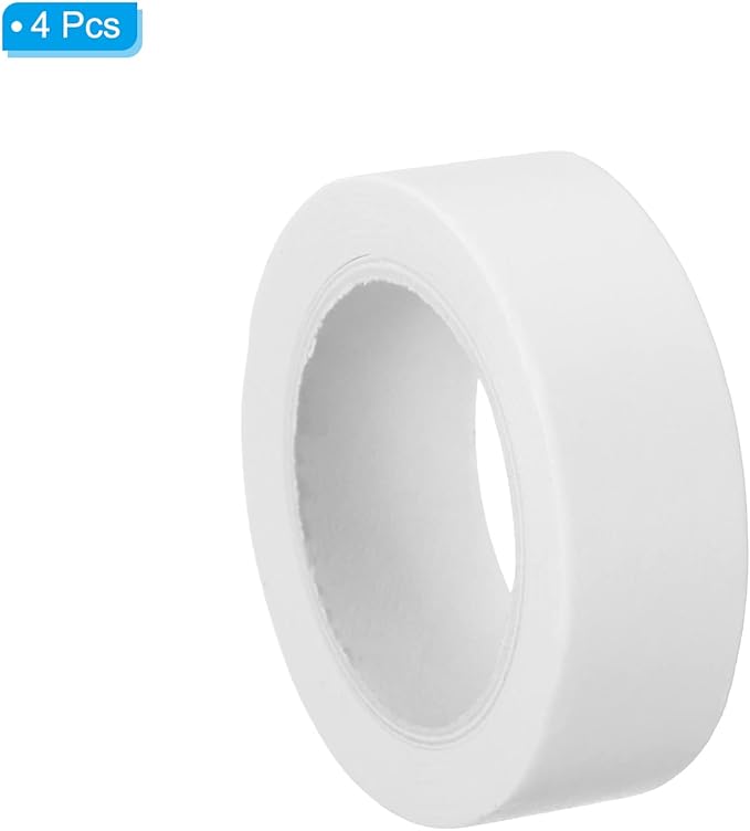 PATIKIL Holographic Washi Tape 0.59 Inch x 10.93 Yards, 4 Roll Self Adhesive Masking Sticker for DIY Art Craft Wrapping Decoration, White
