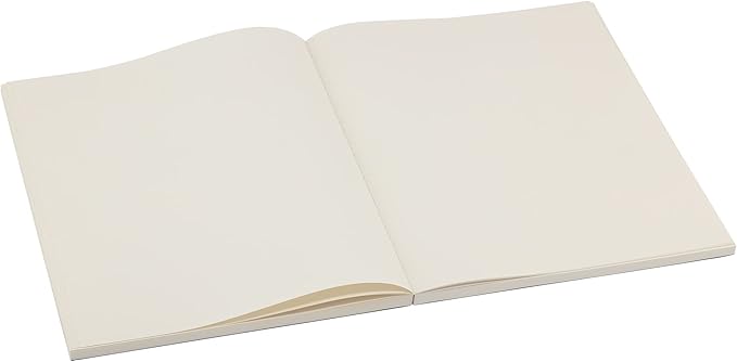 SoHo Urban Artist Open Bound Sketch Pads - Open Coptic Bound Sketch Pads for Drawing, Calligraphy, Any Dry Media, & More! - [Grey, White, & Kraft - 11x14-3 Pack]