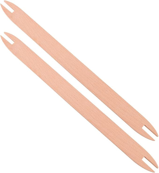 EXCEART 2 Pcs Wooden Weaving Shuttle Beech Wood DIY Weaving Tool Sweater Scarf Tapestry Sticks Crochet Hook Tools for Knitted Crafts Accessories