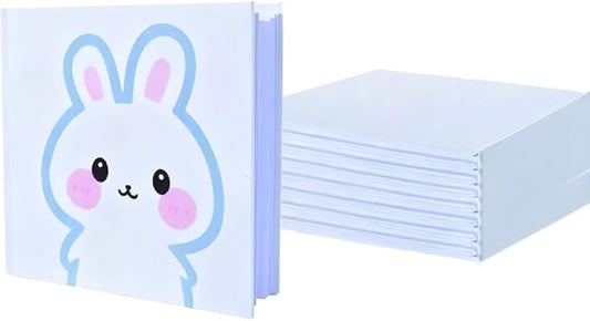 6PCS 5x5 Inch White Blank Books for Kids 160GSM Blank Hardcover Book to Write Stories Hardcover Sketchbooks for Students DIY Make Your Own Book Blank inside 48 Pages