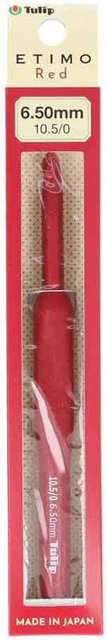 Tulip Etimo Red Crochet Hook Soft-Grip 6.5mm - 1pc
