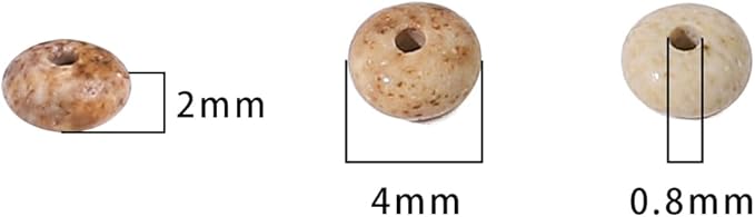 beadia natural brown picture disk stone beads 4x2mm 160pcs rondelle loose semi gemstone beads for jewelry making design