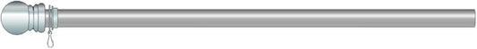 5FT Aluminum Flag Pole with Chrome Knob Clips Ring Kit Standard Flagpole Heavy Duty Outdoor Post Decorative Banner Accessories 2" x 57" Home Gifts Tapestry Decorations House Roof Poles Mount Holder
