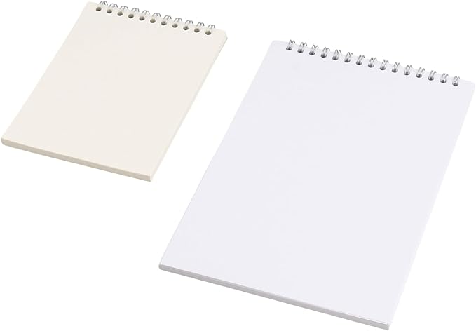 HEIHAK Set of 20 A5 A6 Sketch Notebooks, 120 Pages 60 Sheets Top Spiral Bound Pocket Sketchbooks, Small Spiral Notepads Sketch Pads Bulk for Drawing, Sketching, Painting, Writing, Crafting