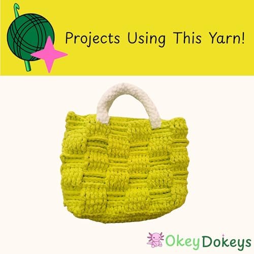 Size 6 Chenille Yarn 50g/32yds, 100% Polyester, Never Compressed to Keep Yarn Fluffy, 1 Pack, Each Skein - 1.76oz/50g, 32yds/35m, for Crocheting and Amigurumi, Lime Green Yellow, Color 4