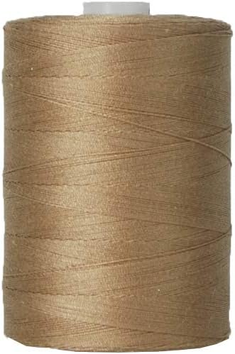 Threadart 100% Cotton Thread | for Quilting, Sewing, and Serging | 1000M Spools 50/3 Weight | Earth TAN 918