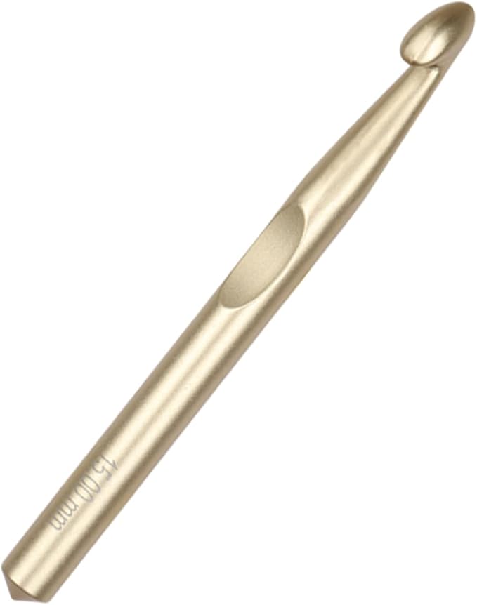 Large Size Crochet Hook 15mm Crochet Hook Long Crochet Needle QLRFFLJOY Metal Crochet Hooks DIY Yarn Weaving Tools for Knitting Blankets, Carpets and Shawl (15.0 mm)