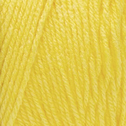 Red Heart Super Saver Jumbo Bright Yellow Yarn - 2 Pack of 396g/14oz - Acrylic - 4 Medium (Worsted) - 744 Yards - Knitting/Crochet