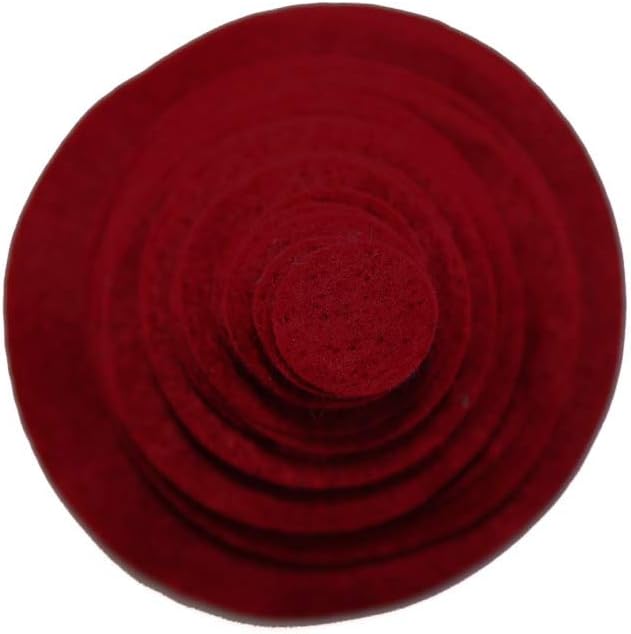 Playfully Ever After Cardinal Red Craft Felt Circles (Mixed Size Pack - 56pc)
