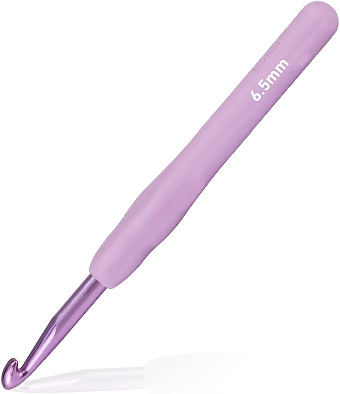 6.5mm Crochet Hook, Supers Smooth 6.5 mm Ergonomic Crochet Hooks for Beginner, Comfort for Arthritic, 1 Pack