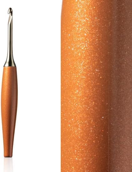 Furls Crochet Hook, Odyssey Sienna Nickel Plated Tip for Effortless Glide, Ergonomic Handle Crochet Hooks 7" (K - 6.50MM)