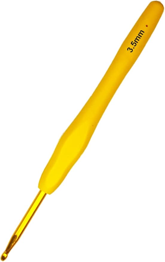 Hobekoee Size E/3.5mm Crochet Hook Ergonomic Handle for Arthritic Hands Soft & Smooth Knitting Needles for Beginners and Crocheting Yarn