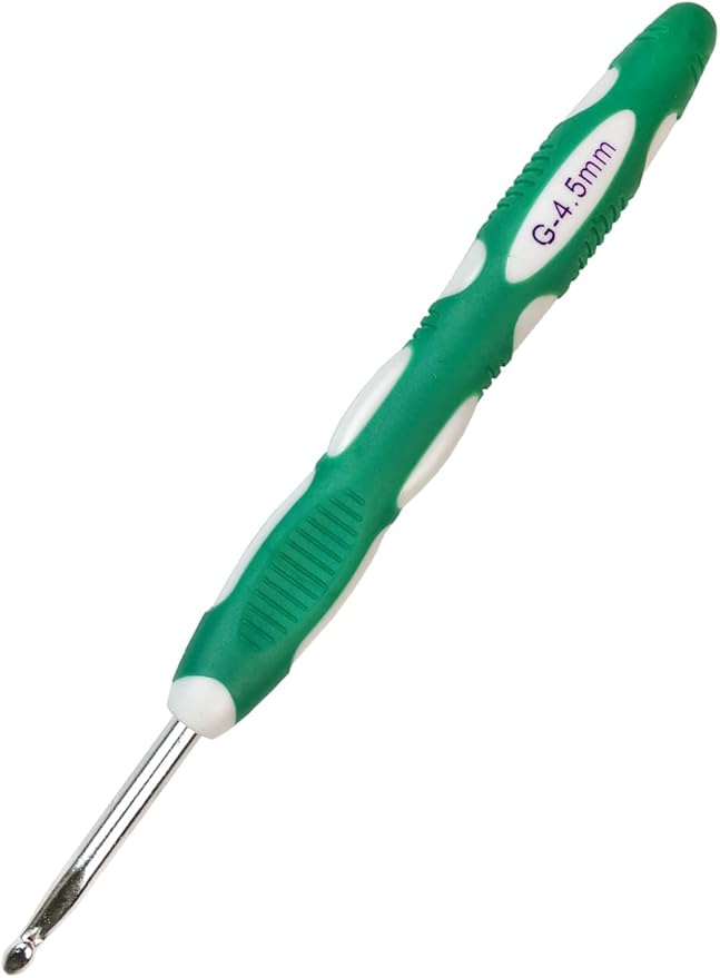 Mdoker Size 7(4.5mm) Crochet Hook,Extra Long Crochet Hooks Needles for Arthritic Hands,Ergonomic Grip Soft Handles for Beginners and Experiecced Crochet Lover,Comfortable/Smooth/Ergonomic