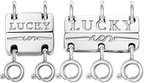 dailyacc lucky necklace layering clasp 18k gold and silver strong multiple necklace clasps for layered look separator
